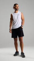 Mens White Jersey Workout Vest